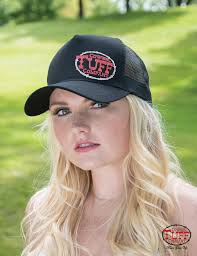 Cowgirl Tuff Cap Black With Black Mesh 