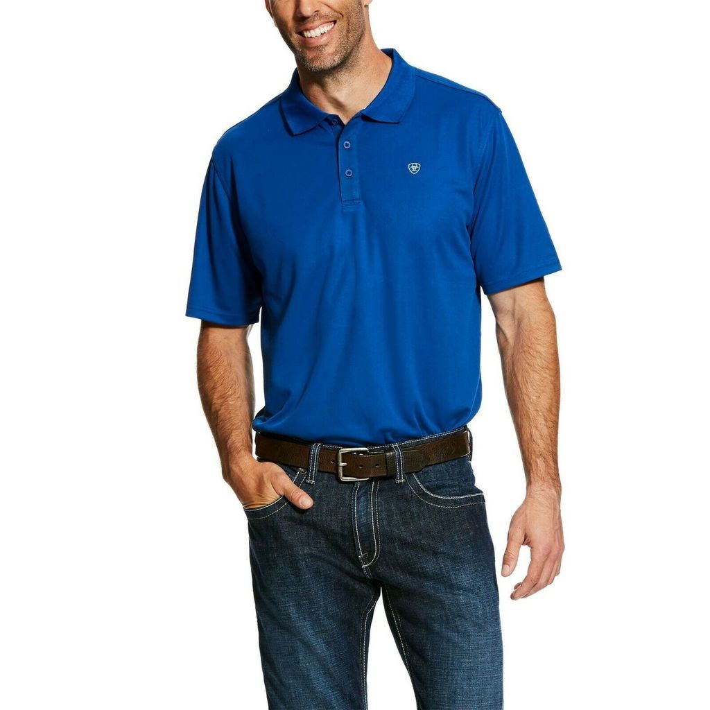 Ariat Men's Polo Shirt 'TEK' True Blue 