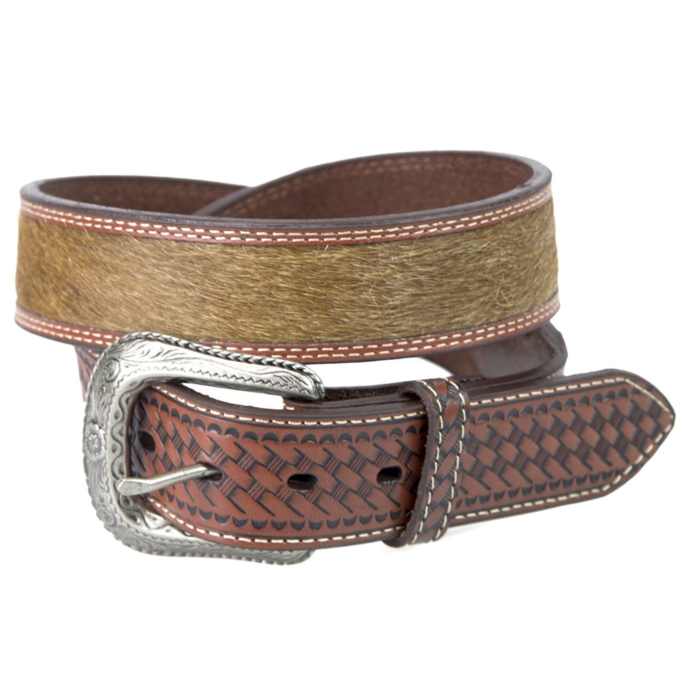 Brigalow Men's Belt Brown Barbed Wire Design | Pakenham Western