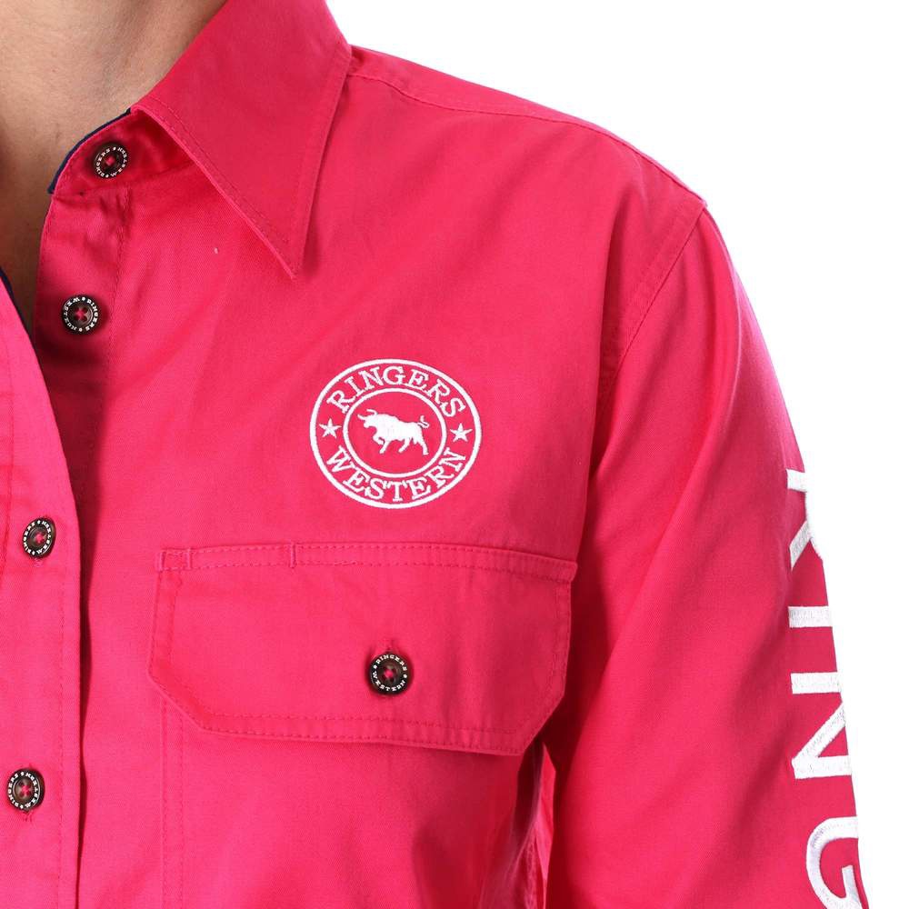 Ringers Western Women's Work Shirt Signature 'Jillaroo' Full Button ...