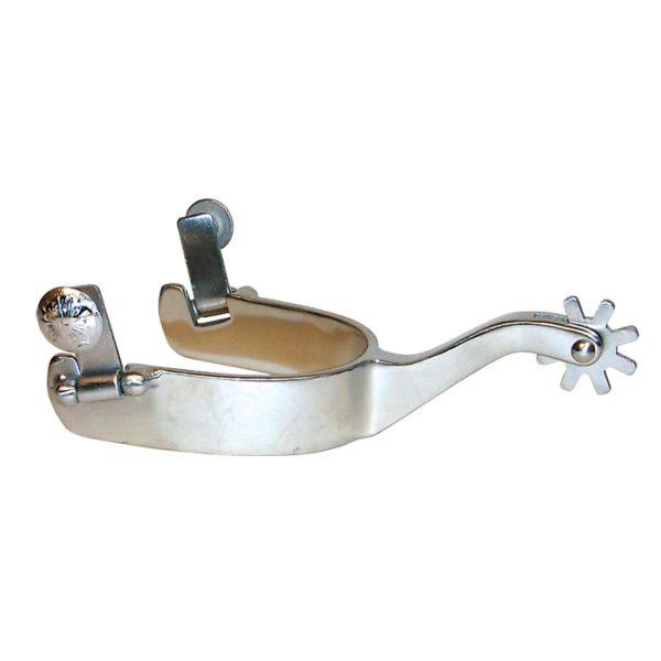 Metalab Women's Long Shank Spurs Brushed SS 10 Point Rowel Pakenham