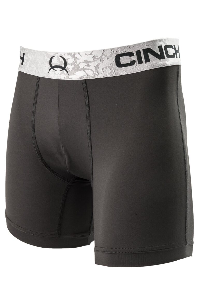 Cinch Men's Boxer Brief 'Solid Black' 6" MXY6002002 Pakenham Western