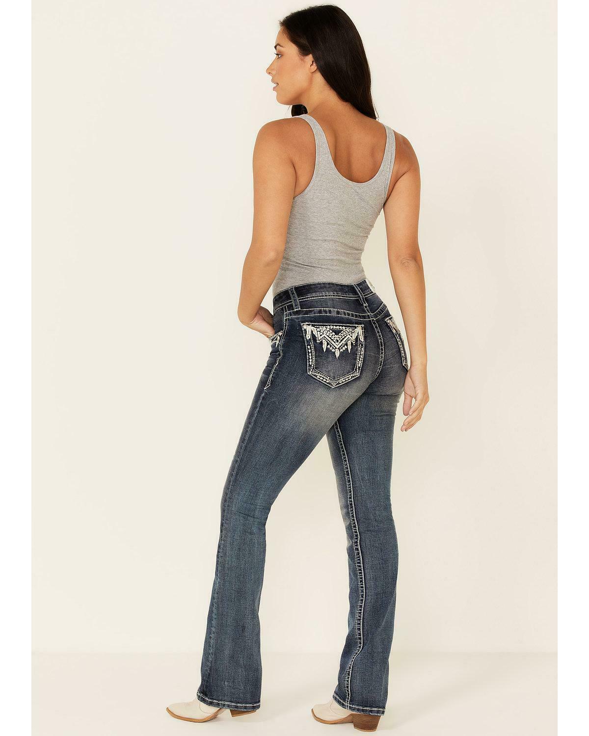 Grace In LA Women's Jeans Easy Fit Boot 