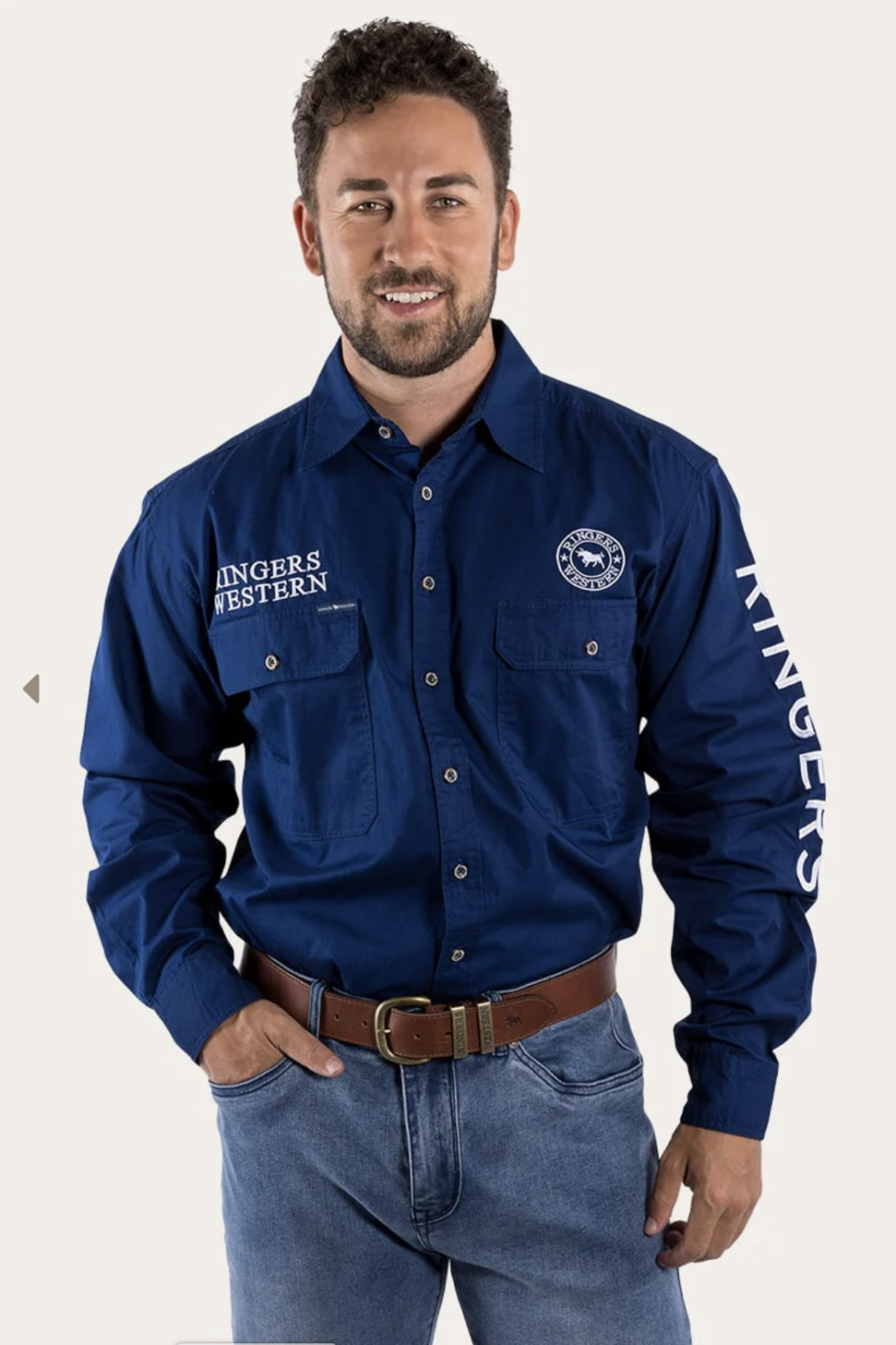 Ringers Western - Hawkeye Full Button Shirt - Petrol Blue main image 1