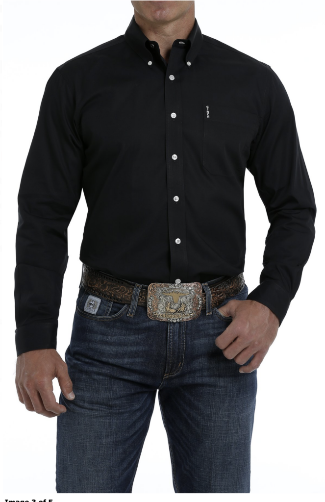 Cinch Men's Shirt Modern Fit Black MTW1347019 | Pakenham Western