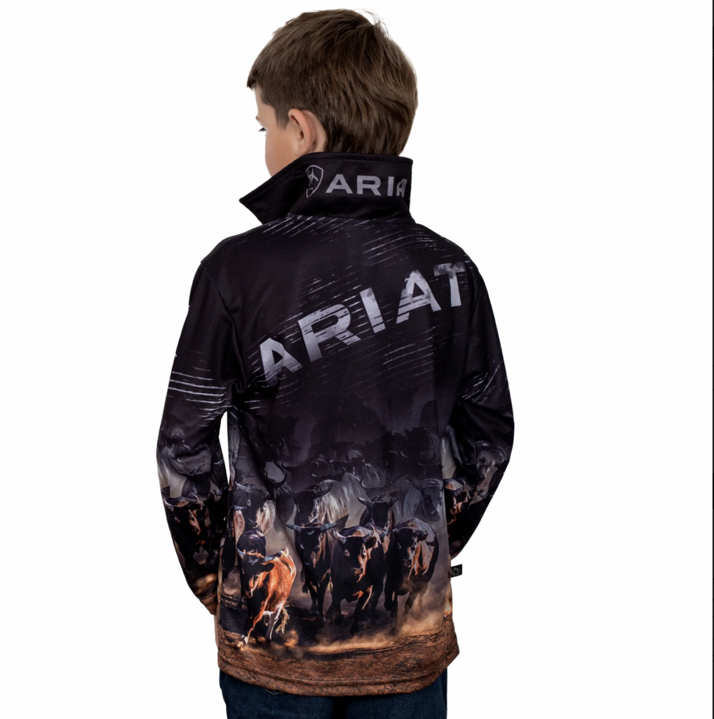 Ariat Boy's Fishing Shirt Cattle Herd 4001CLSP Pakenham Western