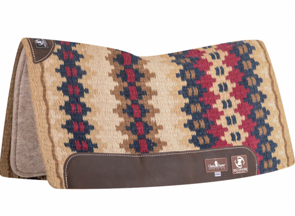 Classic Equine Saddle Pad Zone Wool Top 32"x34" Pakenham Western