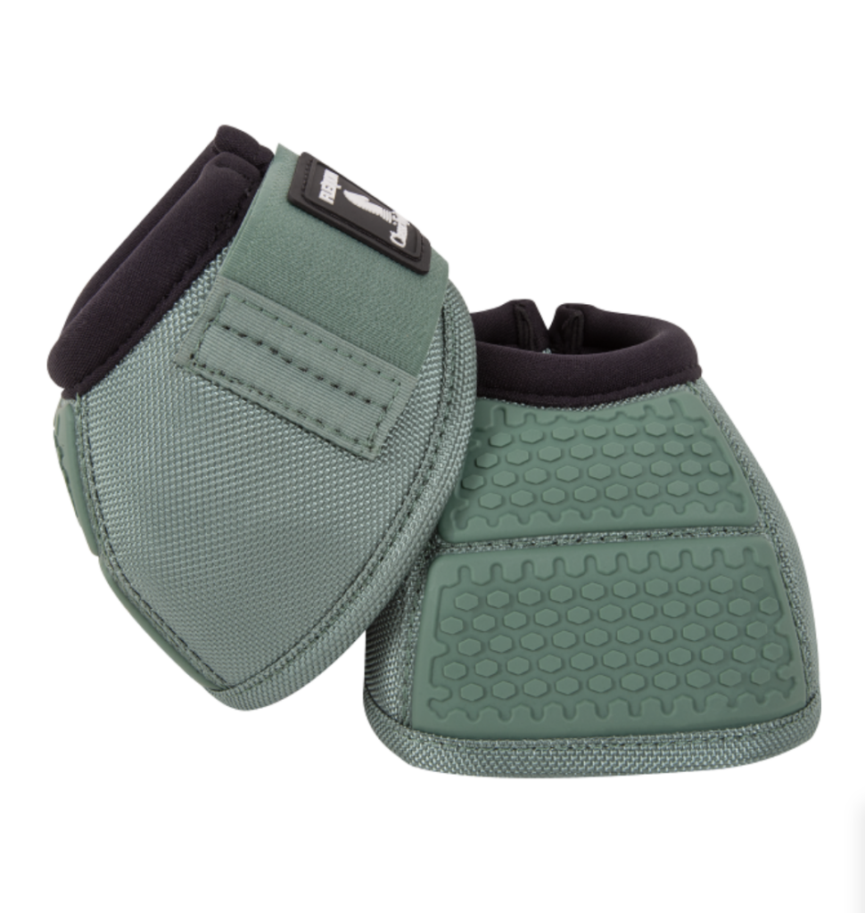 Classic Equine Charcoal Gray DYNOHYDE No-Turn Bell Boots (2520D) - Horse Tack
