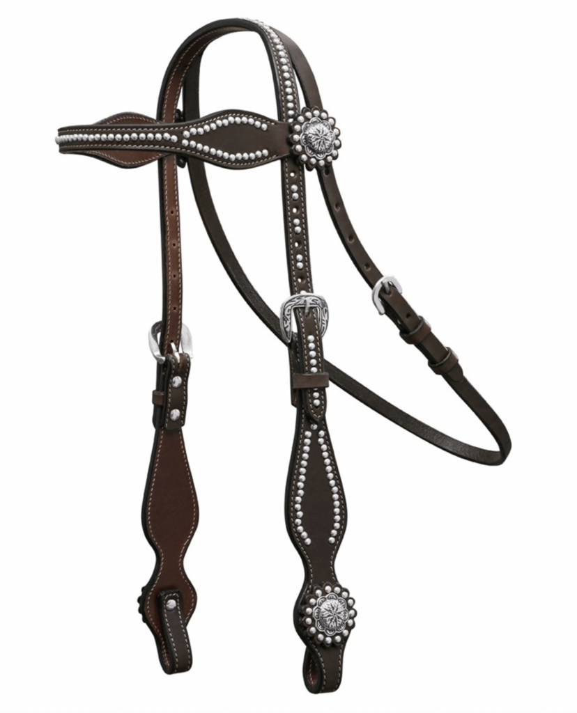 10 Conchiglie Western Con Fiore Turchese E Strass - Fondelli A Vite 16mm Per Cinture, Borse E Stivali