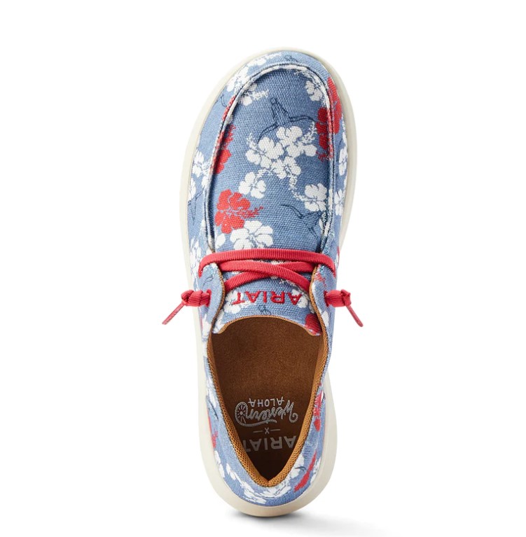 Ariat Women's Casual 'Hilo' Western Aloha Red White and Blue Pareau ...
