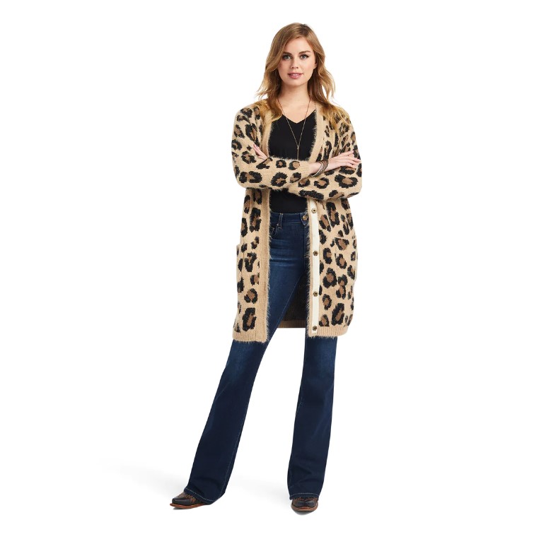 Ariat Women's Sweater 'The Cat's Meow' Leopard 10042227 CLEARANCE