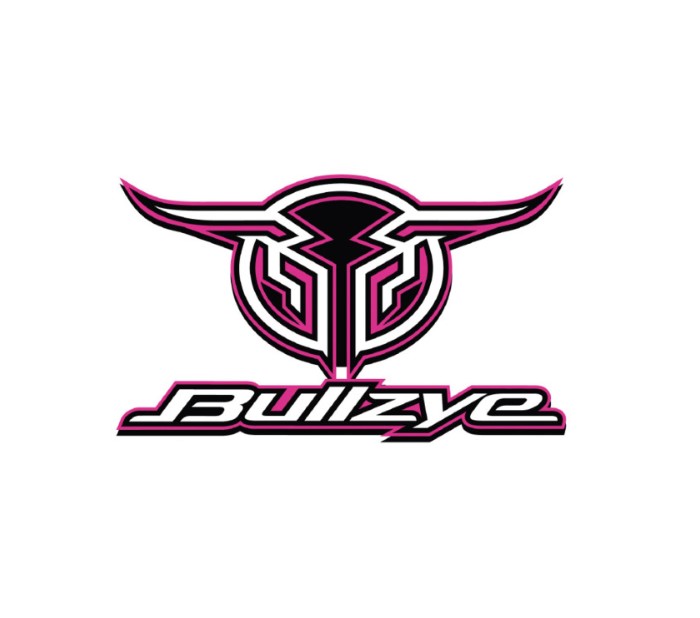 Bullzye Logo Sticker Blue Red Pink Grey | Pakenham Western