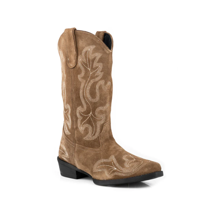 Roper Women's Boots 'Cora' Classic Tan Suede 0902109263287
