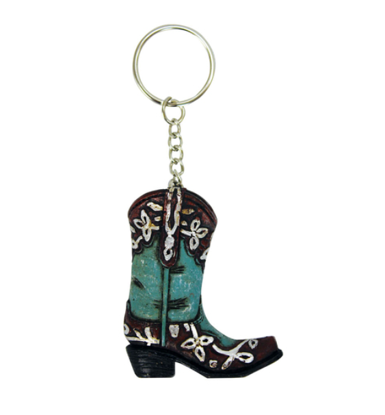 Pure Western Keychain 'Turquoise Boot' P3S1934GFT Pakenham Western