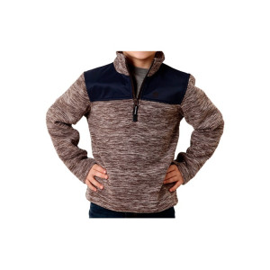 Roper Boy's Micro Fleece Pullover Brown 03-397-0692-6164 BR  CLEARANCE !!