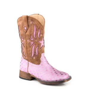 Roper Girl's Boots Kid's Starlet Pink/Glitter Brown 09-018-1903-3619