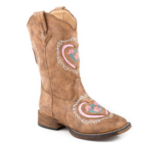 Roper Girl's Boots Kid's Heartful Brown 09-018-1903-3623