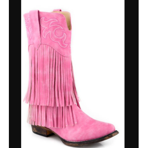 Roper Girl's Boots Kid's Rickrack Pink 09-018-1566-3625