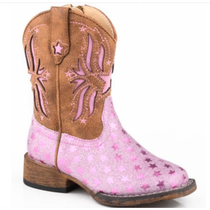Roper Girl's Boots Toddler Starlet Pink/Glitter Brown 09-017-1903-3619