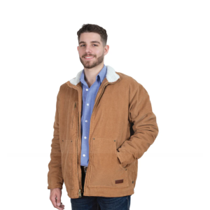 Just Country Men's Jacket Diamantina Sherpa Corduroy Caramel