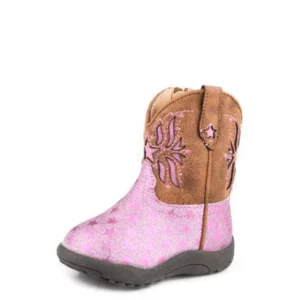Roper Girl's Boots Infant Starlet Pink/Glitter Brown 09-016-1903-3619