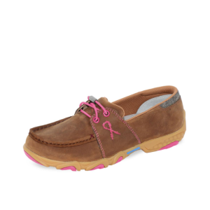 Twisted X Womens Mocs Cellstretch Elastic Tie Casual Pecan/Ecodust/Pink