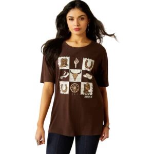 Ariat Women's T-Shirt 'Checkerboard' Mole 10053956