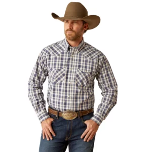 Ariat Men's Shirt Pro Series 'Caine' Long Sleeve Snap Navy 10054074