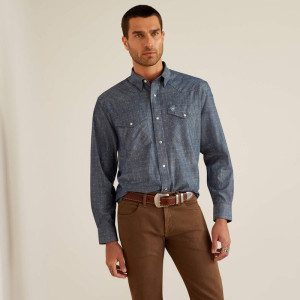 Ariat Men's Shirt 'Fenix' Classic Fit Snap Chambray 10054658