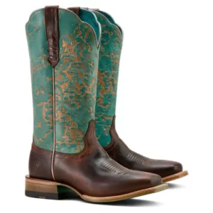 Ariat Women's Boots 'Frontier Farrah' Honey Brown/Turquoise Patina 10061178