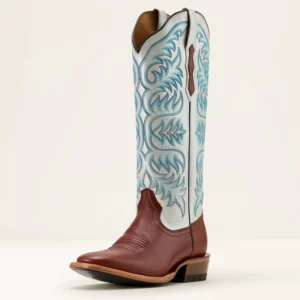 Ariat Women's Boots 'Futurity Blanche' Dark Cognac/Pearly White 10061329