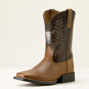 Ariat Boy's Boots 'Stampede' Desert Brown/Thunder Brown 10063827