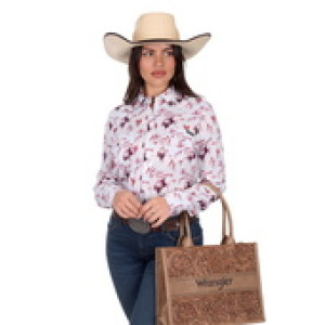 Wrangler Women's Shirt 'Doreen' Long Sleeve Light Blue X5S2127438