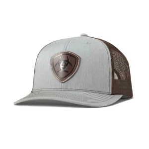 Ariat Cap 'Shield Logo' Snap Back Mesh Light Grey A300089946