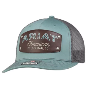 Ariat Trucker Cap 'American Original Patch' Snap Back Mesh Blue/Grey