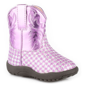 Roper Girl's Boots Infant Cowbaby Glitter Gleam Purple 09-016-1901-9496 PU