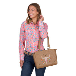 Pure Western Women's Shirt 'Audrey' Long Sleeve Multi P5S2127125