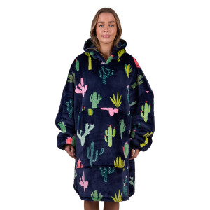 Pure Western Adults Snuggle Hoodie 'Cactus' Navy PCP2934SNU