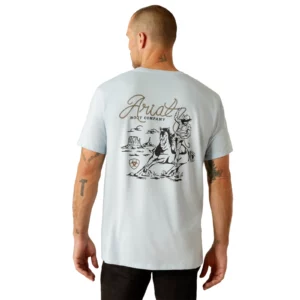 Ariat Men's T-Shirt 'Cactus Roper' Sky Blue 10054838