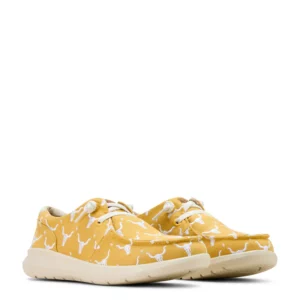 Ariat Womens Casual Hilo Doodle Mustard Steer Heads 10061129