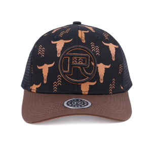 Roper Trucker Cap 'Buffalo Print' Black 77501804