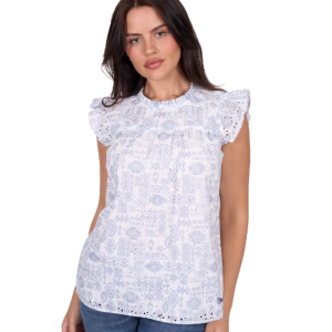 Wrangler Women's Blouse 'Harlow' Sleeveless Blue X5S2537444115