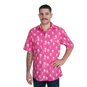 Just Country Men's Work Shirt 'Jordan' Full Button Short Sleeve Rose Brew MWSSR253