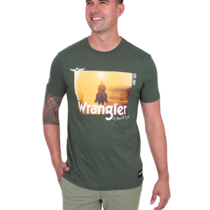 Wrangler Men's T Shirt 'Andre' Short Sleeve Cypress X5S1557394