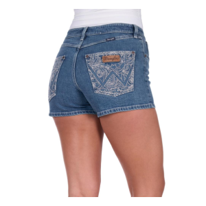 Wrangler Women's Shorts 'Aurora' Mid Rise Mid Indigo X5S2336464