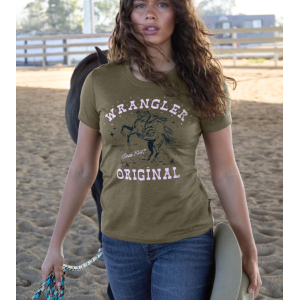 Wrangler Women's T Shirt 'Jenny' S/S Khaki/Marle X5S2598424