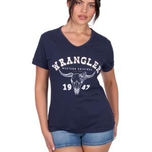 Wrangler Women's T Shirt Reese' S/S Navy X5S2598429