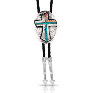 Montana Silversmith Bolo Tie 'Inner Light' Turquoise BT4779