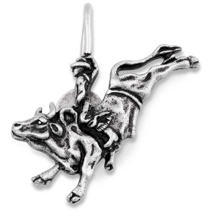 Montana Silversmiths Hat Clip 'Riders Resolve' Bull Rider HCP6001