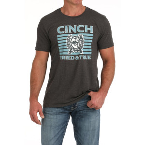 Cinch Men's T-Shirt 'Tried and True' Charcoal MTT1690663 CHR